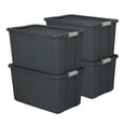 thumbnail image 1 of Sterilite 4 Pack 34 Gallon Latch Tote, Stackable Plastic Storage Bin Container, 1 of 7