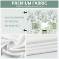 thumbnail image 3 of Yellow Flower Curtain for Kitchen Bathroom Beautiful White Floral Rod Pocket Window Tier Curtains Valance Set 3 Pcs Plant Printed Curtains 54 x 18 inches + 27.5 x 36 inches *2, 3 of 6