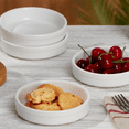 thumbnail image 6 of Ramekins Set of 14, Creme Brulee Ramekins Oven Safe 4 oz Ceramic Shallow Souffle Dishes for Baking Exquisite Desserts, Small Dipping Sauce Ramekins Round Mini Tart & Quiche Pans - Creamy White, 6 of 7