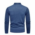 thumbnail image 3 of GA WEIHUA Clearance Deals! Mens Sweater Casual Fake Two-Piece Knitted Pullover Button Down Lapel Fall Sweaters Casual Long Sleeve Jumper Slim Fit Comfy Sweater(Blue,L), 3 of 8