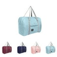 thumbnail image 4 of Injueey Bolsa de viaje impermeable de nailon, bolsa de lona plegable Unisex, organizadores, cubos de embalaje de gran capacidad, bolsas de Almacenamiento y organización del hogar azul claro, 4 of 6