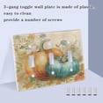 thumbnail image 3 of 3-Hole Switch Plate Cover Faceplates Covers Smooth Rounded Corners Whimsical Watercolor Pumpkins, 3 of 7