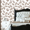 thumbnail image 2 of Coffee Shop Peel and Stick Wallpaper vintage Coffee Bean Brown Ink Wall Mural 23.6in x 9.8ft Self Adhesive Removable Wall Paper Renter Friendly Wallpaper for Bakery Coffee Lover, 2 of 8