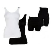 Yummie by Heather Thomson Seamless Shapewear Wardrobe 4-Pk Black/White L/XL (12-14)