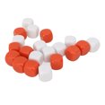 thumbnail image 4 of 20 Pcs DIY Sticker Dice Blank Durable Plastic Dice Smoothed Surface Six Sided Dice with Rounded Corners White and Orange, 4 of 22