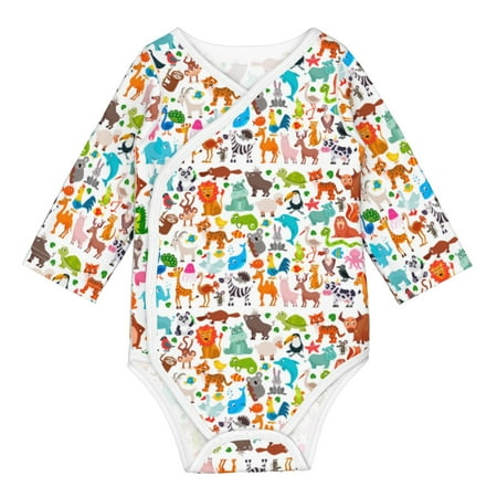 

Coaee Animals for Soft Cotton Baby Long-Sleeve Bodysuit Girls Boys Bodysuit Romper