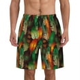 thumbnail image 1 of Colorful Feather Board Shorts Summer Purple Bule Running Beach Short Pants Man Quick Dry Classic Custom Oversize Beach Trunks, 1 of 5