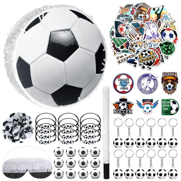 Set de piñata Ecation con 1 bola, diseño de fútbol, artículos para fiestas