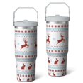 thumbnail image 2 of 1pc Christmas 30oz Tumbler with Straw & Handle - Insulated Stainless Steel Cup | Holiday Gift for Man Women (Christmas, Valentine's, Birthday), 2 of 7