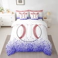 thumbnail image 2 of Castle Fairy Kids Sport Baseball Twin Bedding Sets,Graffiti Splash Bedding Comforter Set, 2 of 8