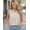 Beige, variant on Jerdar Womens Button Down Linen Shirts Spring Summer Sleeveless Blouses Vest Tank Tops XL