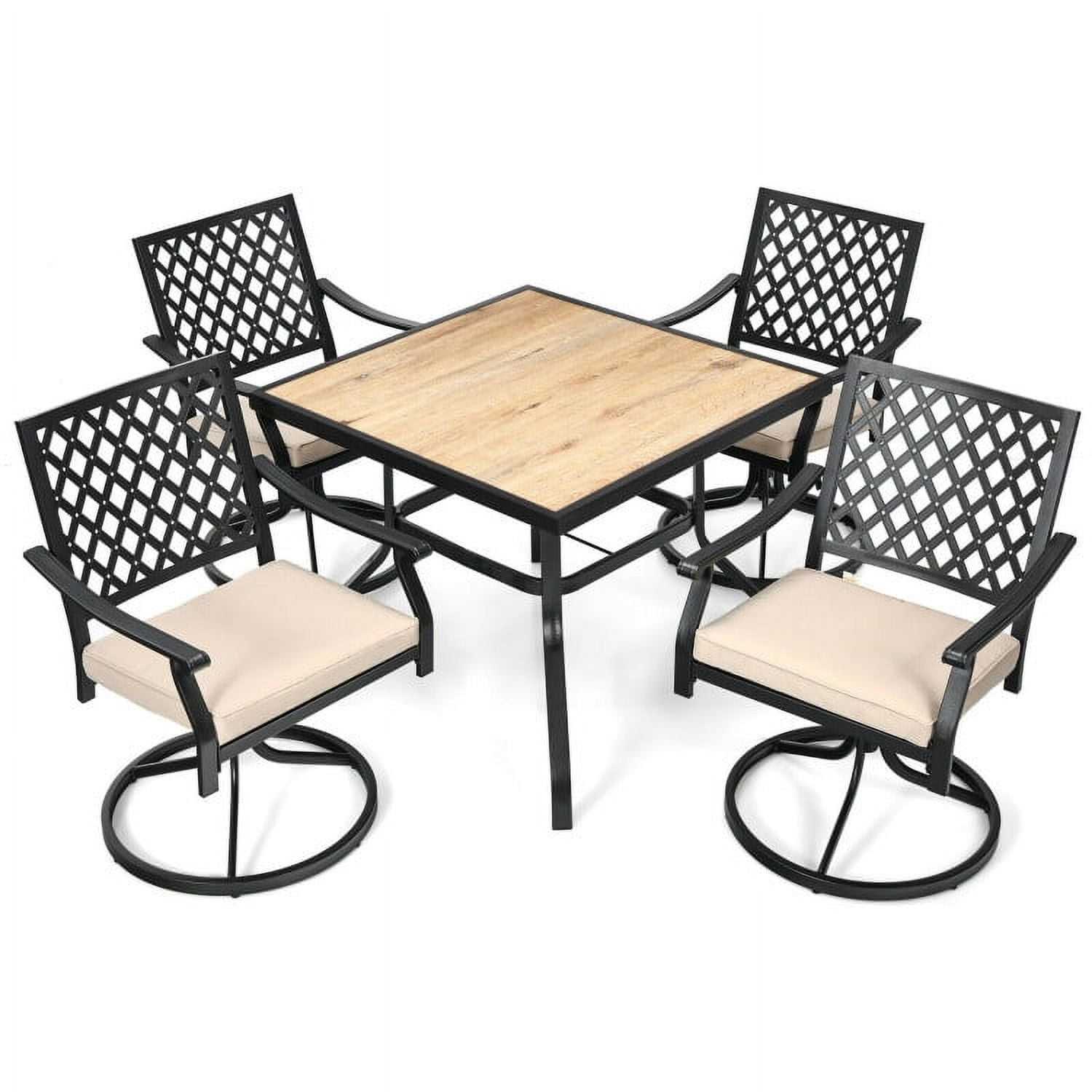 Aimee Lii 5-Piece Outdoor Patio Dining Set with Soft Cushions, Outdoor Patio Furniture