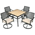 thumbnail image 2 of Resenkos 5-Piece Outdoor Patio Dining Set with Soft Cushions, Outdoor Dining Chair for Outside Patio, All Weather, Porch, Garden, Poolside, 2 of 10