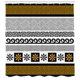 thumbnail image 3 of Ambesonne Greek Theme Shower Curtain, Greece Historical Theme, 69"Wx84"L, Marigold White and Black, 3 of 3
