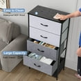 thumbnail image 6 of Crestlive Products Gray & Black 5 Drawers Vertical Dresser Storage Tower Organizer, 6 of 8