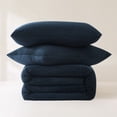 thumbnail image 4 of Lush Decor Arden Ribbed Corduroy Comforter 3 Piece Set Full/ Queen Navy - Blue Bedding Set - Soft Velvet Comforter - Teen Bedding - Retro Decor, 4 of 11