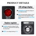 thumbnail image 4 of AC Motor Speed Controller ,Variable Speed Controller Fan Speed Controller, 120V SCR Voltage Regulator US Plug,1 x Voltage Regulator,Black, 4 of 7