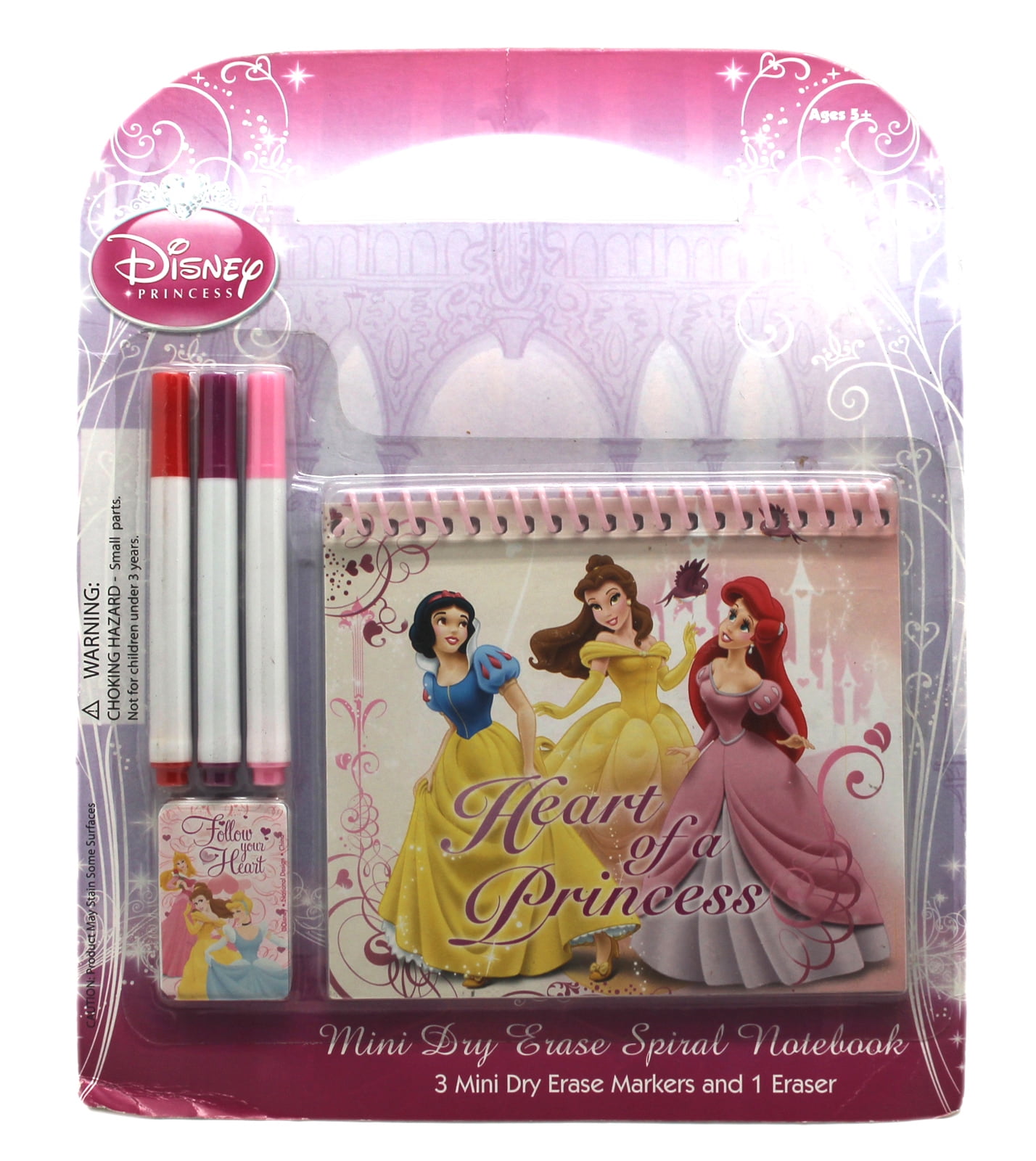 Disney Princess Mini Dry Erase Spiral Notebook and Marker Set