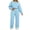 Light Blue, variant on Turilly Women Ladies Clothes Set of 2 Women's 2 Piece Sweater Outfits Set Oversized Pullover Hoodie Wide Leg Pants Loose Knitted Sweatsuit