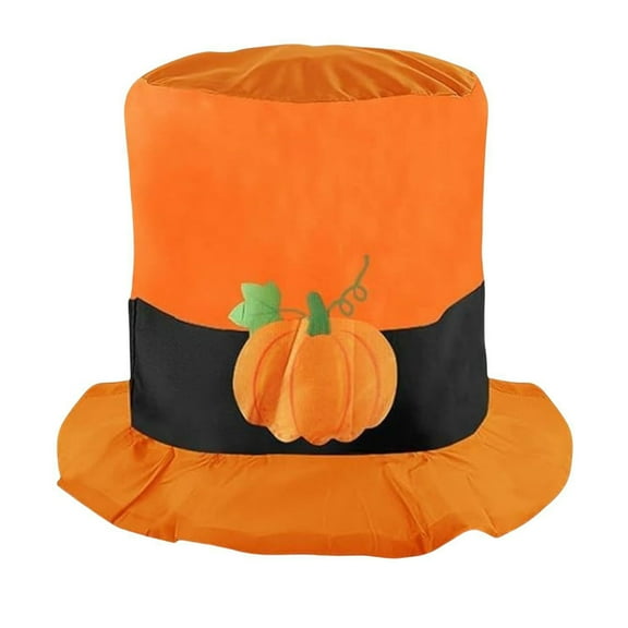 Eosunjian Pumpkin Hat Thanksgiving Pumpkin Hat Pumpkin Top Hat Soft Cloth Halloween Thanksgiving Decoration Unisex Costume Accessory Festive Tree for Parties