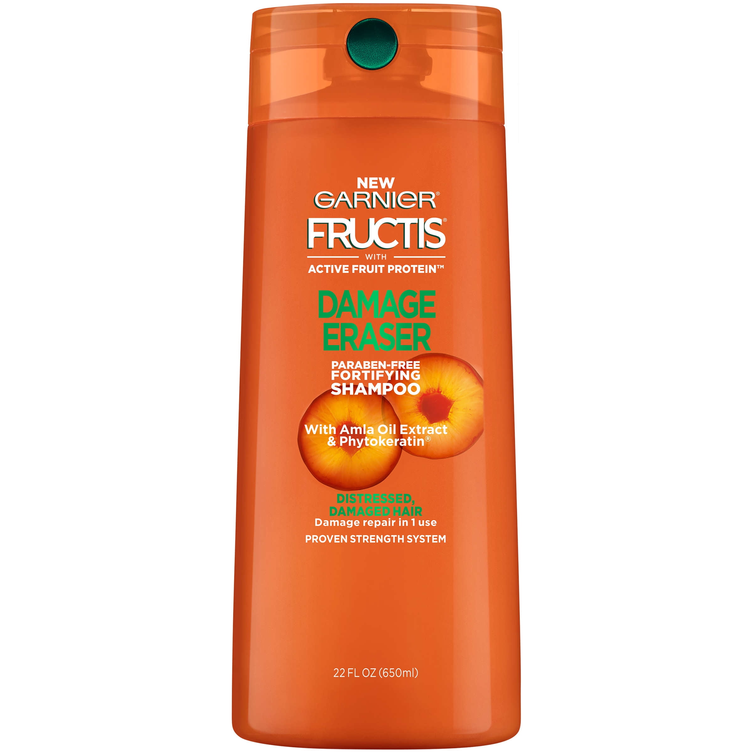 Garnier Fructis Damage Eraser Fortifying Shampoo, for Damaged Hair, Paraben Free, 22 fl oz
