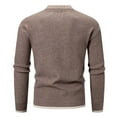 thumbnail image 3 of Miluxas Men's Crewneck Sweater Casual Long Sleeve Knitted Pullover Sweaters Khaki, 3 of 7