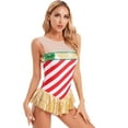 thumbnail image 2 of Eandarui Women's Christmas Candy Cane Dress Sleeveless Ballet Dance Tutu Dress Figure Skating Dancewear Red M, 2 of 7