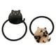 thumbnail image 1 of EeaseMX Juego de 2 anillos para el pelo de gato, decoración para el pelo, para bebé, niña, niño (negro, Color carey), 1 of 7