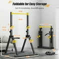 thumbnail image 2 of Free Standing Foldable Pull Up Bar, Triangular Power Tower Workout Dip Station for Home, Height Adjustable Pull Up Bar Stand Dip Bar Strength Training Workout Equipment, Support 500lbs,Black + Yellow, 2 of 11