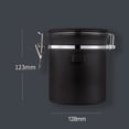 thumbnail image 3 of Recipiente de sellado Sunnimix 1.2L Tarro de café Acero inoxidable negro, 3 of 7