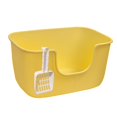 thumbnail image 3 of Bandeja de arena semicerrada para mascotas, orinal para gatitos, jaula grande, suministros para mascotas, gatos, perros pequeños, orinal para animales Amarillo, 3 of 10
