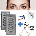 thumbnail image 2 of pares de pestañas magnéticas naturales 3D, con 5 pestañas magnéticas hechas a mano, pestañas postizas magnéticas reutilizables, compatible con envío directo Deng Xun unisex, 2 of 2