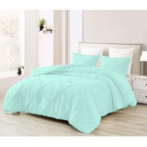 DNG Creations 1 Piece Diamond Ruffle Comforter 100% Egyptian Cotton, 800TC - Solid Auqa Blue Colour - Super Soft 550 GSM All Season ( California King - Size )