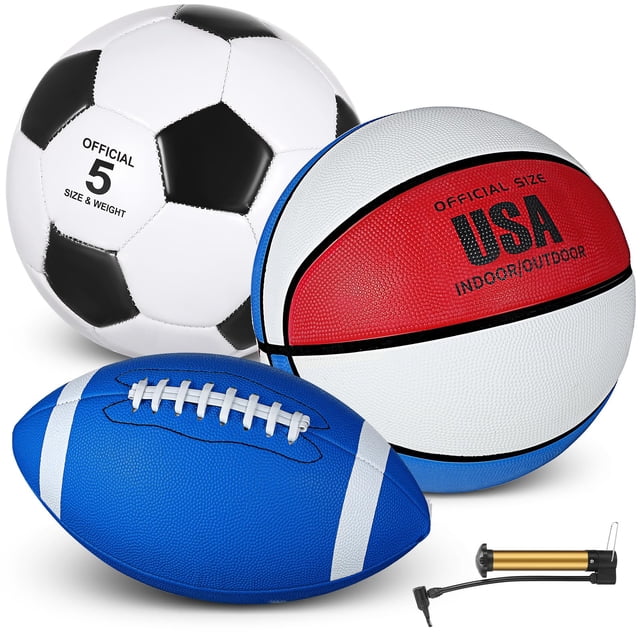 Set de pelotas deportivas Sratte Soccer Basketball con bomba