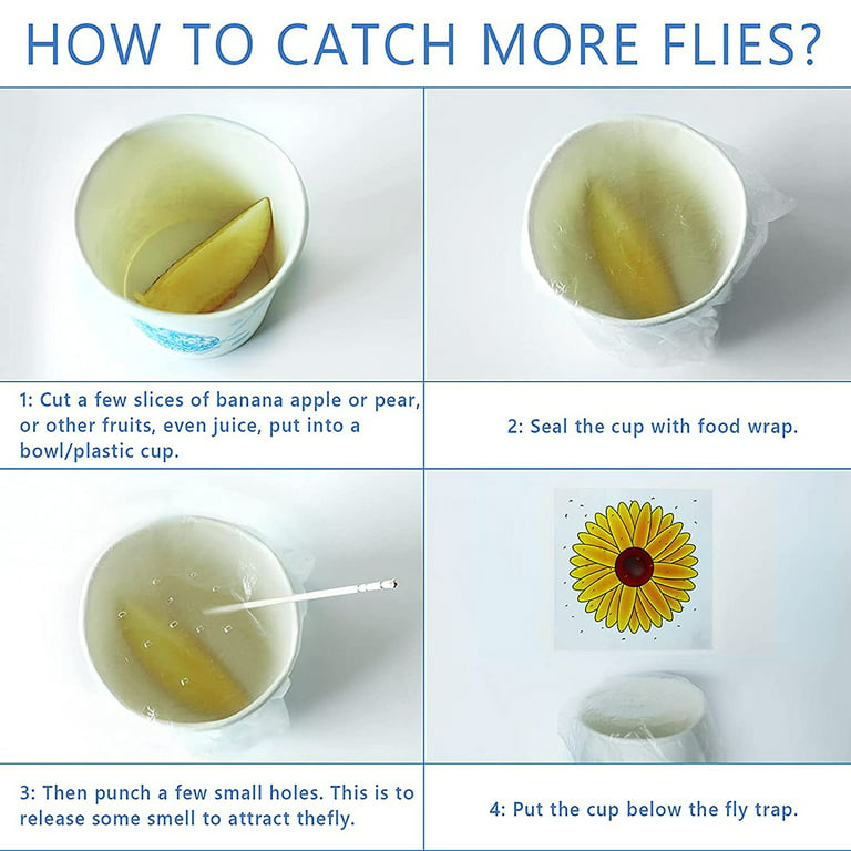 Fruit Fly Trap Fly Trap Window Sticker Floral Style Fly - Temu