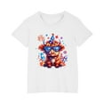 thumbnail image 5 of GERsome Girls Boys T-Shirts for 4th of July, American Flag Short Sleeve Tee, Crewneck T-Shirts for Kids, 7-8 Years, 5 of 6