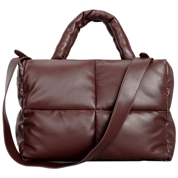 Bolso acolchado para mujer gran capacidad color sólido ligero bolso de viaje diario para mujer