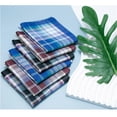 thumbnail image 3 of Mens Handkerchief Soft Cotton Handkerchief Classic Plaid Pocket Squares Ref: 3913, 3 of 5