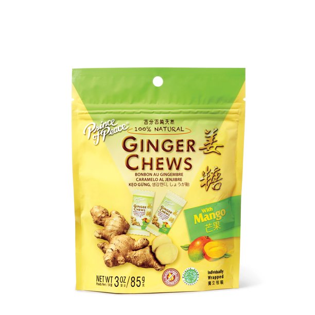 Natural Ginger Candy Chews Mango 31 CT
