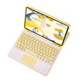 thumbnail image 1 of Funda con teclado para iPad (9.ª generación 2021/8.ª generación 2020/7.ª generación 2019) - Teclado táctil Bluetooth desmontable con soporte para lápiz, amarillo, 1 of 8