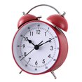 thumbnail image 3 of Lindo reloj despertador de campana doble para dormitorio, reloj despertador analógico sin tictac, súper ruidoso para duerme rojo Baoblaze Despertador de escritorio Reloj mudo, 3 of 7