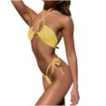 thumbnail image 1 of Bikini sexy con estampado de vendaje para mujer, traje de baño con almohadilla push-up, conjunto de ropa de playa Fridja  nalpqowj19200, 1 of 7