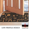 thumbnail image 3 of Happy Halloween Pumpkin Front Door Mat Anti Slip Ghost Boo Spooky Welcome Mat Plain Outdoor Inside Floor Rugs Crystal Velvet 30x17 Inches, 3 of 7