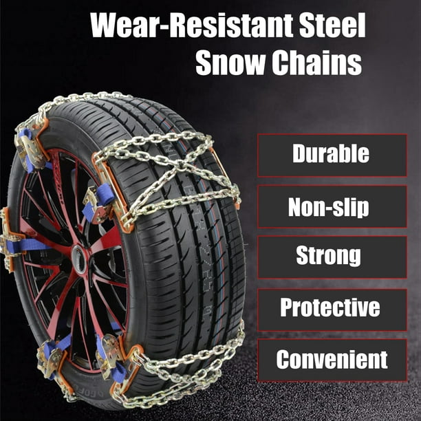6PCS Car Tire Snow Chain Anti-Skid Wheel Emergency Winter Driving Universal  