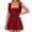 Red, variant on OSOLU Dresses Women Solid Color Square Neck Backless Tied Bow Loose Casual Fly Sleeve Dress Holiday Hawaiian Flowy Sundress