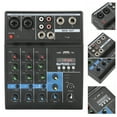 thumbnail image 4 of Compact USB 4 Channel Audio Mixer with Sound Card, Lightweight, Plug and Play, Gain and Tone Adjustment for Home Music Production, Webcasting, K Song Cover, and More, 4 of 7