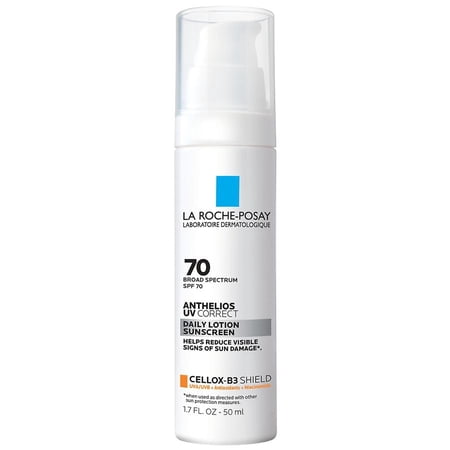 La Roche-Posay Anthelios UV Correct Daily Anti-Aging Sunscreen for Face SPF 70 1.7 Fl Oz Pack of 3