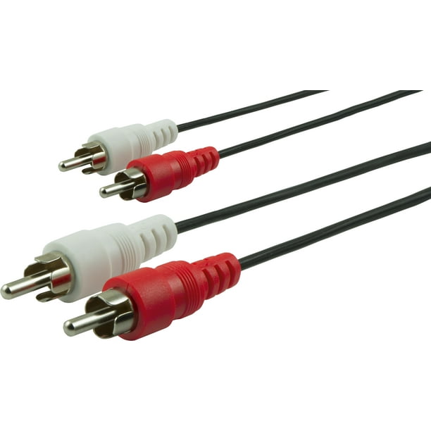 Cable Audio Rojo Y Blanco onn. RCA Stereo Audio Cable, 6 ft., Red / White - Walmart.com - Walmart.com