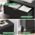 thumbnail image 5 of FANRAL Set of 2 Fluted 3 Drawer Nightstands,Modern Bedside Tables with Anti-Tip Safety Design,Wood End Tables for Bedroom Living Room,Black Night Stand, 5 of 7