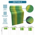 thumbnail image 6 of Green Orange Vertical Striped Table Runner 90 Inches, Modern Color Ombre Bed Runner Dresser Scarves Tabletop for Indoor Outdoor Parties/Ceremony/Banquet, 13" x 90", 6 of 9